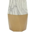 thumbnail image 4 of DecMode 18" Faux Marble Gold Ceramic Vase with Gold Base, 4 of 7