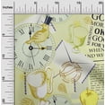 thumbnail image 2 of oneOone Polyester Lycra Lime Fabric Nostalgia Craft Projects Decor Fabric Printed By The Yard 56 Inch Wide, 2 of 5