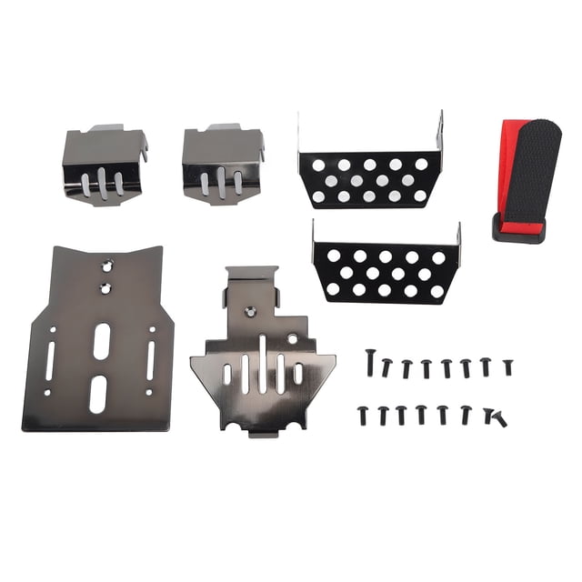 Protector de Eje Skid Plate NikouMX Chasis de Acero Inoxidable Negro Deportes