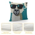 thumbnail image 4 of Llama Decorative Throw Pillow Cover Case, Llama Linen Outdoor Pillow Cases Square Standard Cushion Covers for Sofa Couch Bed Car, 4 of 5