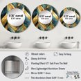 thumbnail image 4 of Designart "Emerald Gold Chevron Illusion I" Chevron Rund Mirror For Wall Decor - Large Gold Round Printed Mirror -Glam Round Living Room Mirror - 29" x 29", 4 of 6