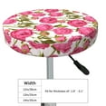 thumbnail image 4 of Rateoe Rose Flowers Pattern Round Bar Stool Seat Covers,Washable Stool Cushion Slipcover Elastic Bar Chair Covers for 12-14 Inch Chair -14 inch, 4 of 7