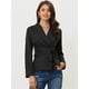 thumbnail image 2 of Blusa Elegante de Manga Larga Allegra K Negro S, 2 of 6