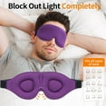 thumbnail image 3 of Sparklane - Sleep Mask for Back and Side Sleeper, Block Out Light, Luxury Sleeping Eye Mask of 3D Night Blindfold, Zero Pressure Breathable Travel Eye Cover Purple, 3 of 7