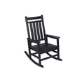 thumbnail image 5 of Newboti Furniture Outdoor Rocking Chair Set with Side Table, 3-Piece Rocking Chair Set with Wood-Texture,All Weather-resistant,Black (includes 2 Rocking Chairs and 1 Table) BN.9687, 5 of 8