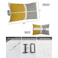thumbnail image 3 of Pack of 4 Outdoor Lumbar Pillow Covers 11x16 Inch, Yellow Waterproof Throw Pillow Covers Set, Modern Painting Farmhouse Striped Abstract Art Decorative Cushion Cases for Patio Porch Car, 3 of 7