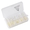 thumbnail image 3 of 1000pcs Artificial Sparkle Pearl Beads Separadores Sueltos Caja Del Teléfono Adorno de Bricolaje - blanco y beige SIN AGUJERO Sunnimix 1000x simular perlas perlas, 3 of 8