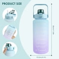 thumbnail image 3 of Lieonvis 2L Water Bottle Motivational Water Bottle with Time & Capacity Marker BPA-Free Sports Water Bottle Daily Measured Tracking Time Marks Water Cup Ensure Drink Enough Water for Fitness Gym, 3 of 8