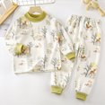 thumbnail image 2 of masbird Kids Clothes for Boys Girls 2 Piece Toddler Clothes Cotton Outfit Fall Winter Sleepwear Set 6-12 Months 12-24 Months 2t 3t 4t 5t 6t 7t 8t 9t Children(Yellow,7-8 Y), 2 of 9