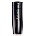 thumbnail image 1 of Taza calefactora para coche, taza de viaje con calefacción eléctrica de acero inoxidable de 400 ml, taza con control de temperatura para coche con tapa antiderrames, hervidor para coche, 1 of 5
