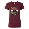 thumbnail image 1 of Wild Bobby Mustang Powered by Ford Performance Cars and Trucks Women Graphic Tee, Maroon, X-Large, 1 of 6