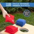 thumbnail image 6 of Play Platoon Professional Cornhole Bags - Set of 8 Regulation All Weather Two Sided Improved Bean Bags for Pro Corn Hole Game - 4 Red & 4 Blue, 6 of 9