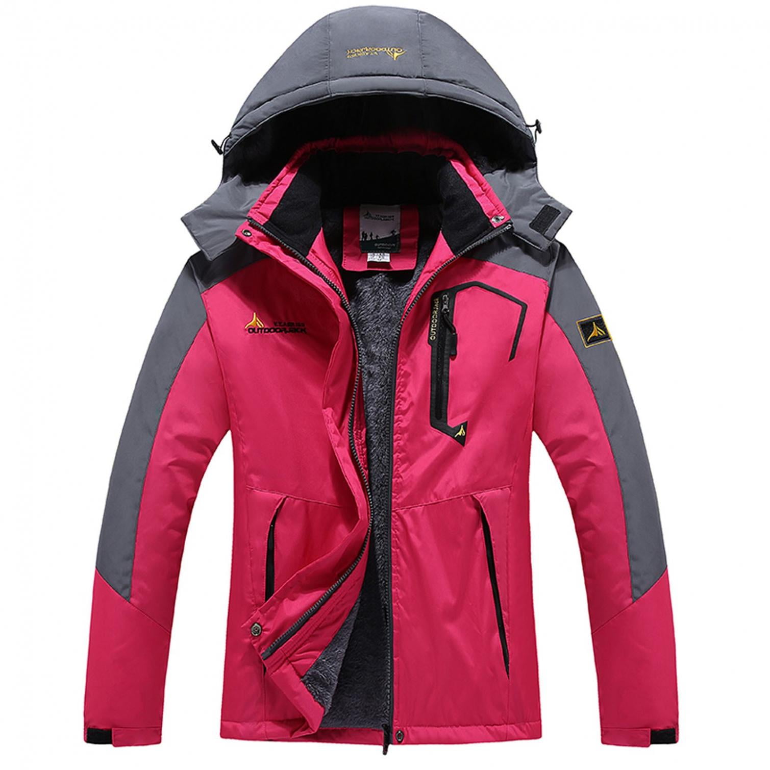 Womens Plus Size Ski Jackets ,Waterproof Windproof Insulated Turtleneck ...