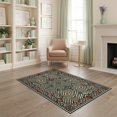thumbnail image 2 of ODIKA 4'x6' Washable Area Rug Boho Checkered Maze Emblems Classroom Dining Large Geometric Flowing Dynamic for Home Office, Under Desk, Non-Slip Chair-Friendly, Flatwoven, 2 of 7