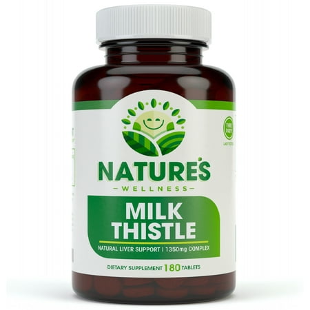 Milk Thistle 1350mg - 180 Count - Standardized Silymarin Extract for Maximum Liver Support - Detox, Cleanse & Maintain Your (Best Milk Thistle On The Market)