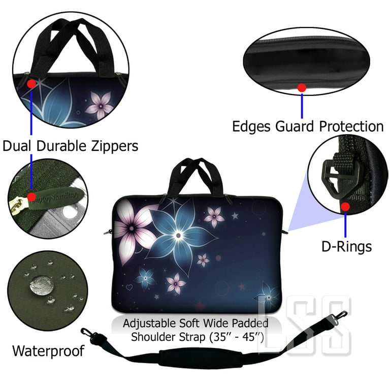 11.6 to 12.3 inch Neoprene Laptop Bag with Side Pocket &