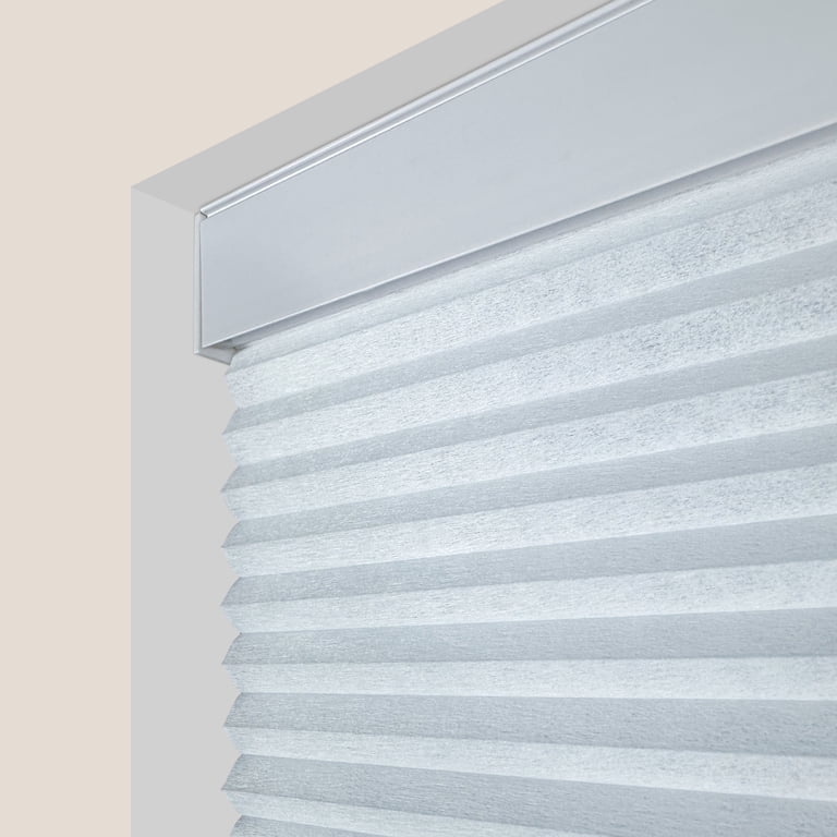 CALYX INTERIORS Cordless Fabric Roman Shade - Light Filtering, Cloud White, 22"W X 60"H