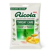 (2 pack) Ricola Max Throat Care Honey Lemon Cough Drops, Cough Suppressant - 34 Count