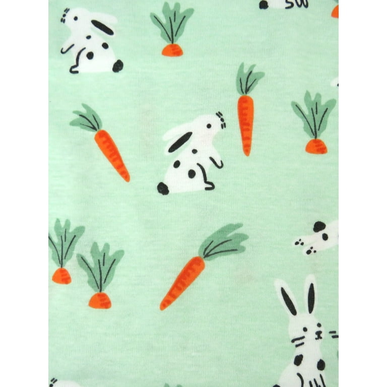 PLAID GREEN ONE-PIECE PYJAMA WITH CARROTS IN ORGANIC COTTON, BABY PLAID GREEN ONE-PIECE PYJAMA WITH CARROTS IN ORGANIC COTTON, BABY