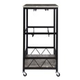thumbnail image 4 of 3-Tier Bar Carts Kitchen Serving Utility Cart on Wheels with Storage for Outdoor,Kitchen,Club,Living Room, Wood Furniture with Metal Frame, 4 of 7