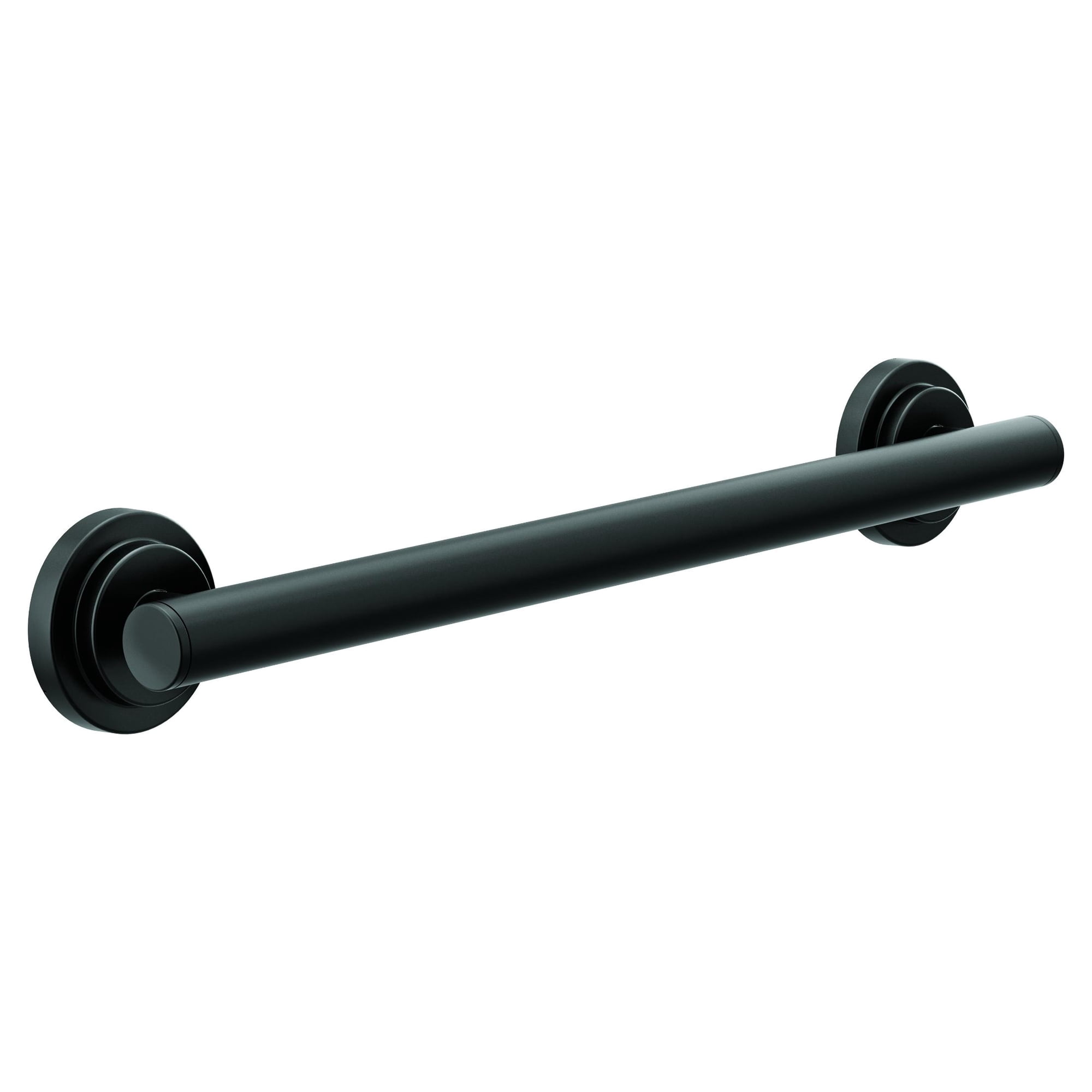 Moen Iso Matte Black Bathroom Safety 18-Inch Stainless Steel Modern Shower Grab Bar for Handicapped or Elderly