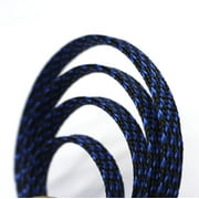 30ft PET Expandable Sleeving Wire Cable Sleeve (2/3", Blue&Black)