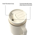 thumbnail image 4 of Contigo 30 oz Stainless Steel Water Bottle Tumbler with Straw – Leak-Proof Insulated Travel Mug, Reusable Water Bottle, Side Handle, Cream/Champagne, 4 of 7