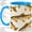 Blue, variant on Watercolor Trout Fish Accent Mug, 11oz Ceramic Coffee Cup for Anglers