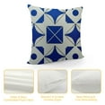 thumbnail image 4 of COMIO  Decorative Throw Pillow Case Watercolor Asian Thai Geometric Pattern Blue White Porcelain Abstract Ceramic China Chinese Floral Comfortable Square Cushion Cover Pillowcase, 4 of 5