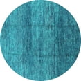 thumbnail image 1 of Ahgly Company Machine Washable Indoor Round Oriental Turquoise Blue Industrial Area Rugs, 6' Round, 1 of 4