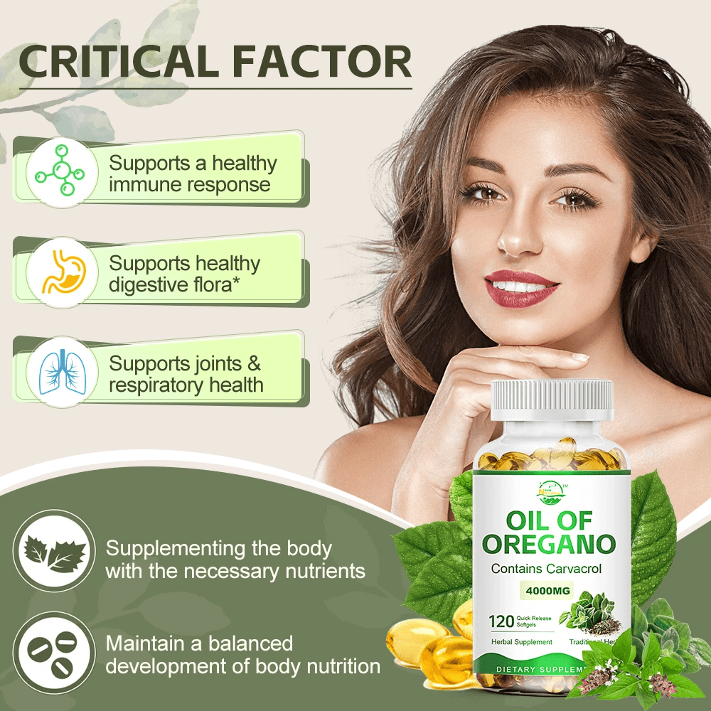 Nature's Live Oregano Oil 4000mg Softgels Capsules Contains Carvacrol Immue Support 240 Caps