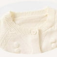thumbnail image 6 of CYRBOKO Cardigans for Baby Girls, Long Sleeve Knit Cotton Stretch Sweater Coat Beige Size 9-12 Months, 6 of 7