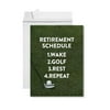 Funny Retirement Card With Envelope 8.5 X 11 Inch, Greeting Card, Retirement Schedule Wake Golf Rest Repeat