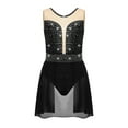 thumbnail image 3 of CHICTRY Kids Girls Shiny Straps Back Lyrical Dance Dress Ballet Leotard Split Skirts Dancewear Black 16, 3 of 7