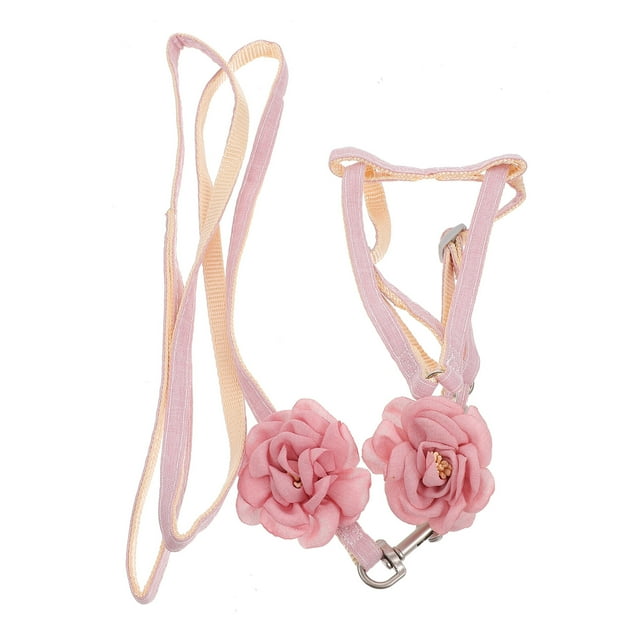 Shisuyan Adjustable Cat Harness Soft Cotton for Pet Leash Pink 1Pcs
