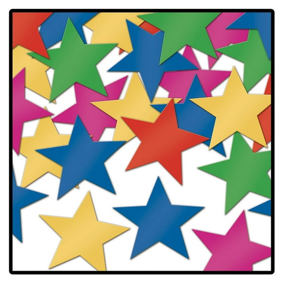Party Central Club Pack of 12 Vibrantly Colored Fanci-Fetti Star Celebration Confetti Bags 1 oz.