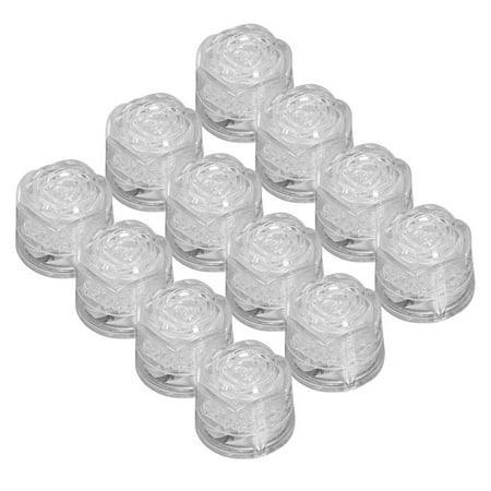 

12PCS Flashing Rose Ice Cube LED Glow Flower Ice Light Decoration for Drinking Wedding Party Bar Club