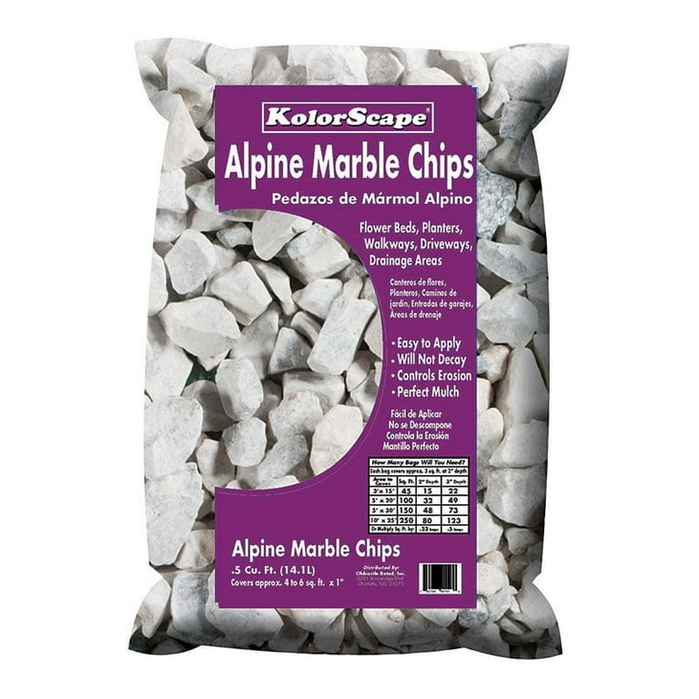 KolorScape White Decorative Stone, 0.5 cu ft 50 lb, for