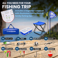 thumbnail image 2 of DaddyGoFish Kids Fishing Pole – Telescopic Rod & Reel Combo with Collapsible Chair, Rod Holder, Tackle Box, Bait Net and Carry Bag for Boys and Girls, 2 of 7