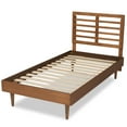 thumbnail image 3 of Baxton Studio Delia Mid-Century Modern Walnut Brown Finished Wood Twin Size Platform Bed, 3 of 5