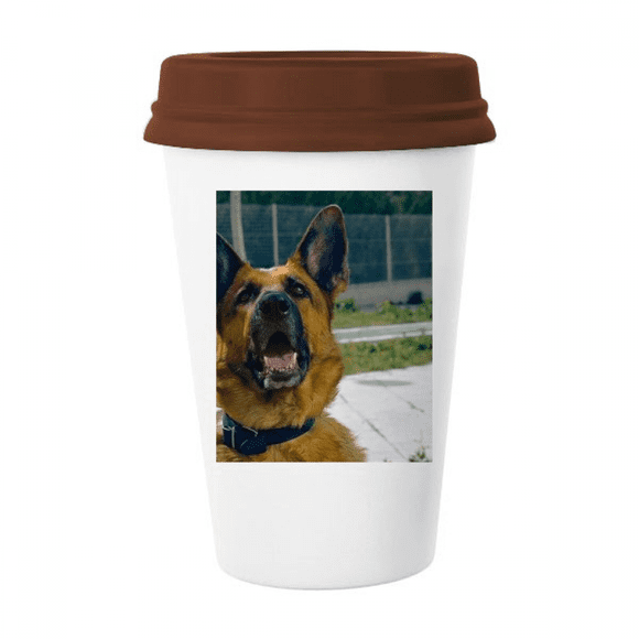 Handsome Dog Pet Photography Picture Mug Coffee Drinking Glass Pottery Cerac Cup Lid