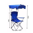 thumbnail image 3 of Cyclone Sound Blue Portable Folding Camping Chair with Canopy Outdoor Camp Tailgate Chair (Blue, Green, Navy, Red), 3 of 3