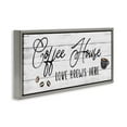 thumbnail image 3 of Stupell Industries Coffee House Love Brews Here Food & Beverage Painting Gray Floater Framed Canvas Art Print Wall Art, 31 x 14, 3 of 9