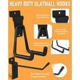 thumbnail image 2 of INCLY 30PCS Slatwall Accessories Set, Includes 4 Pack Ventilated Metal Wire Slatwall Baskets and 26PCS Multisized Heavy Duty Slatwall Hooks for Garage Rooms Shops Storage Organizing Display, 2 of 7
