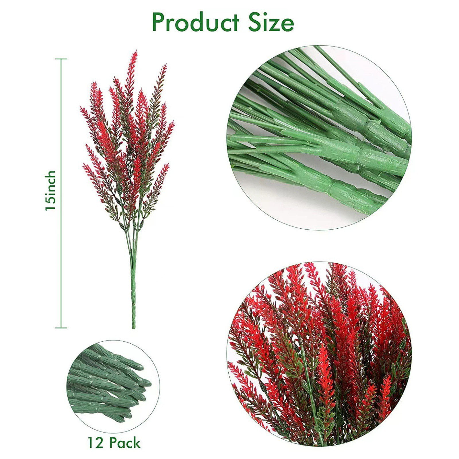 4/12 Bundles Artificial Flowers Purple Flowers Lavender for Home Table Indoor Outdoor Wedding Centerpieces Home Office Kitchen Garden Decor,15-inch
