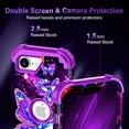 thumbnail image 6 of Casetego for iPhone 16e Case,iPhone 17e Case,Glow In The Dark Cute Fashion Blue Crystal Butterfly,Heavy Duty Shockproof Protective Stylish Phone Case For Women Girls Gifts,Purple Butterfly, 6 of 9