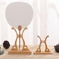 thumbnail image 3 of ZUARFY Chinese Hand Fan Stand Wood Sturdy Round Fan Display Base Decorative Stand Handy Fan Display Holder Round Hand Fan Storage Home Decoration Crafts, 3 of 11