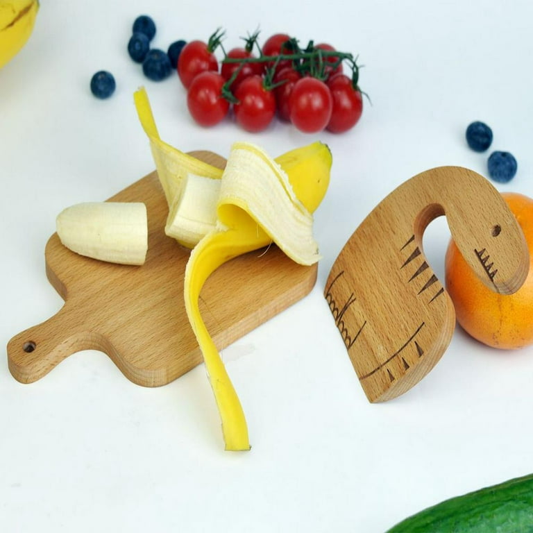 Safe Wooden Knife for Kids, Children's Utensil Montessori Knife, Toddler  Vegetable and Fruit Cutter, Oak Chopper 