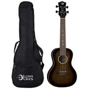 Luna Guitars 4-String Ukulele (UKE Art V C), Distressed Vintage Brownburst, 2.38 lb