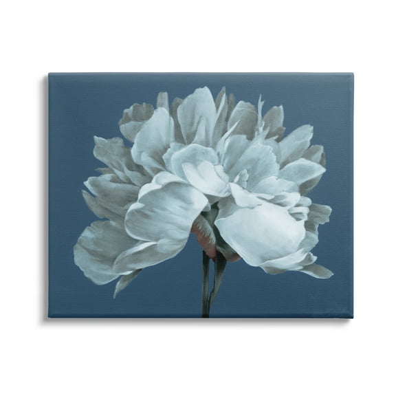Stupell Industries Contemporary White Bloom Single Flower Sprig Graphic Art Gallery Wrapped Canvas Print Wall Art, Design by Liz Jardine